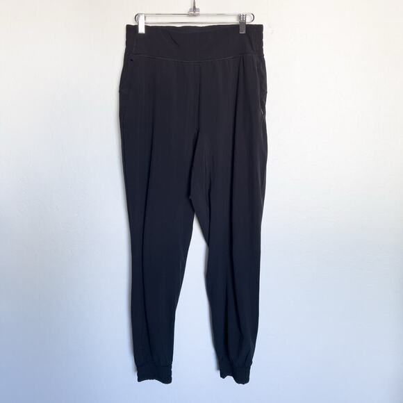 Lululemon Pants Sz 8 Medium Sun Setter High Rise Jogger Full Length Black - Picture 1 of 7